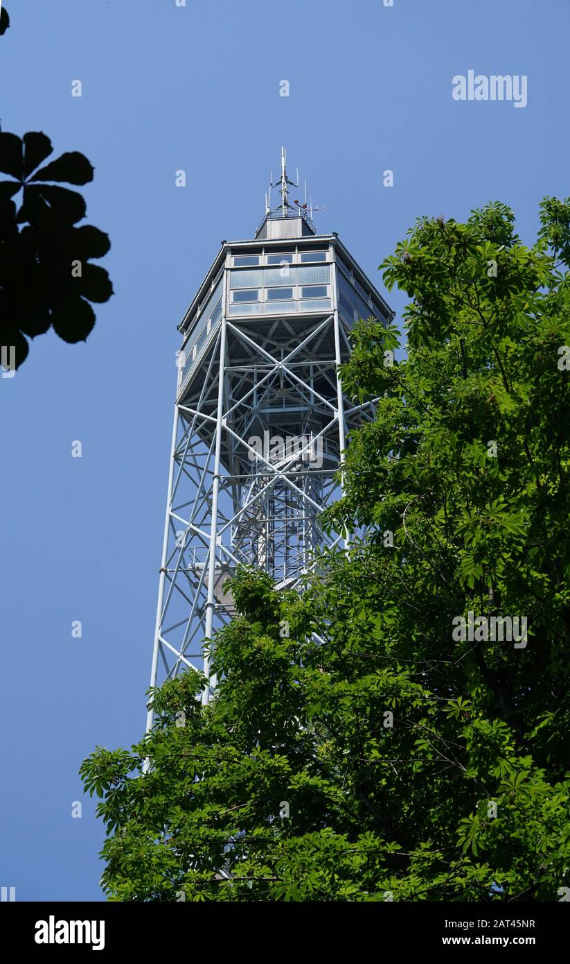 La Torre Branca, originariamente Torre Littoria, è una torre d'acciaio costruita nel 1933 su progetto dell'architetto Giò ponti e situata all'interno del Sempione Par Foto Stock