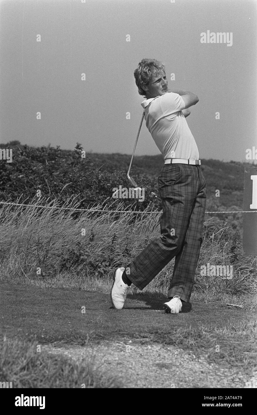 Torneo internazionale di golf a Noordwijk inizia domani; titolare del titolo Bernhard Langer in azione Data: 24 luglio 1985 luogo: Noordwijk Parole Chiave: Golf Nome Persona: Bernhard Langer Foto Stock