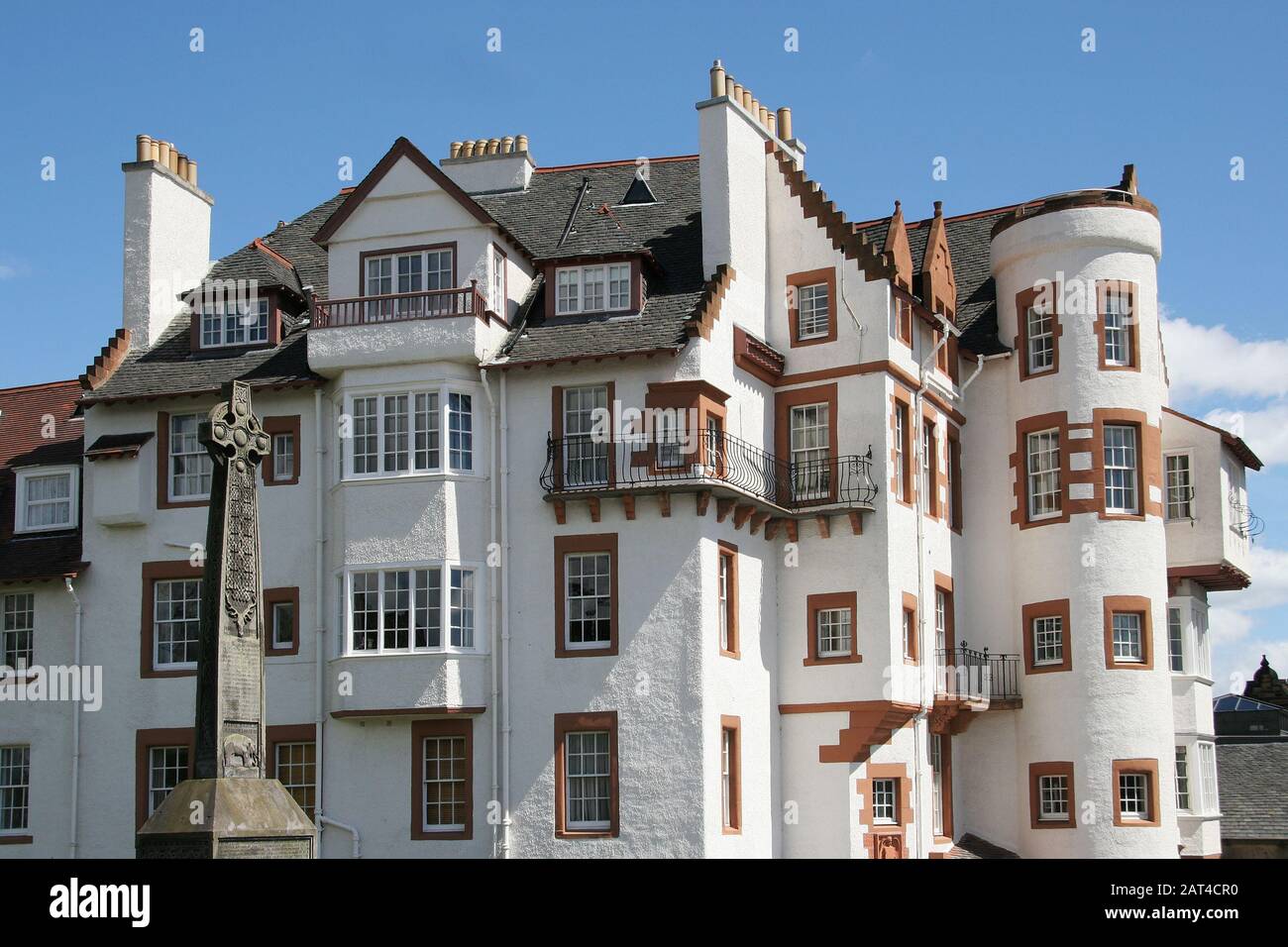 Edificio Vicino Al Castello Di Edimburgo, Royal Mile, Edimburgo, Scozia Foto Stock