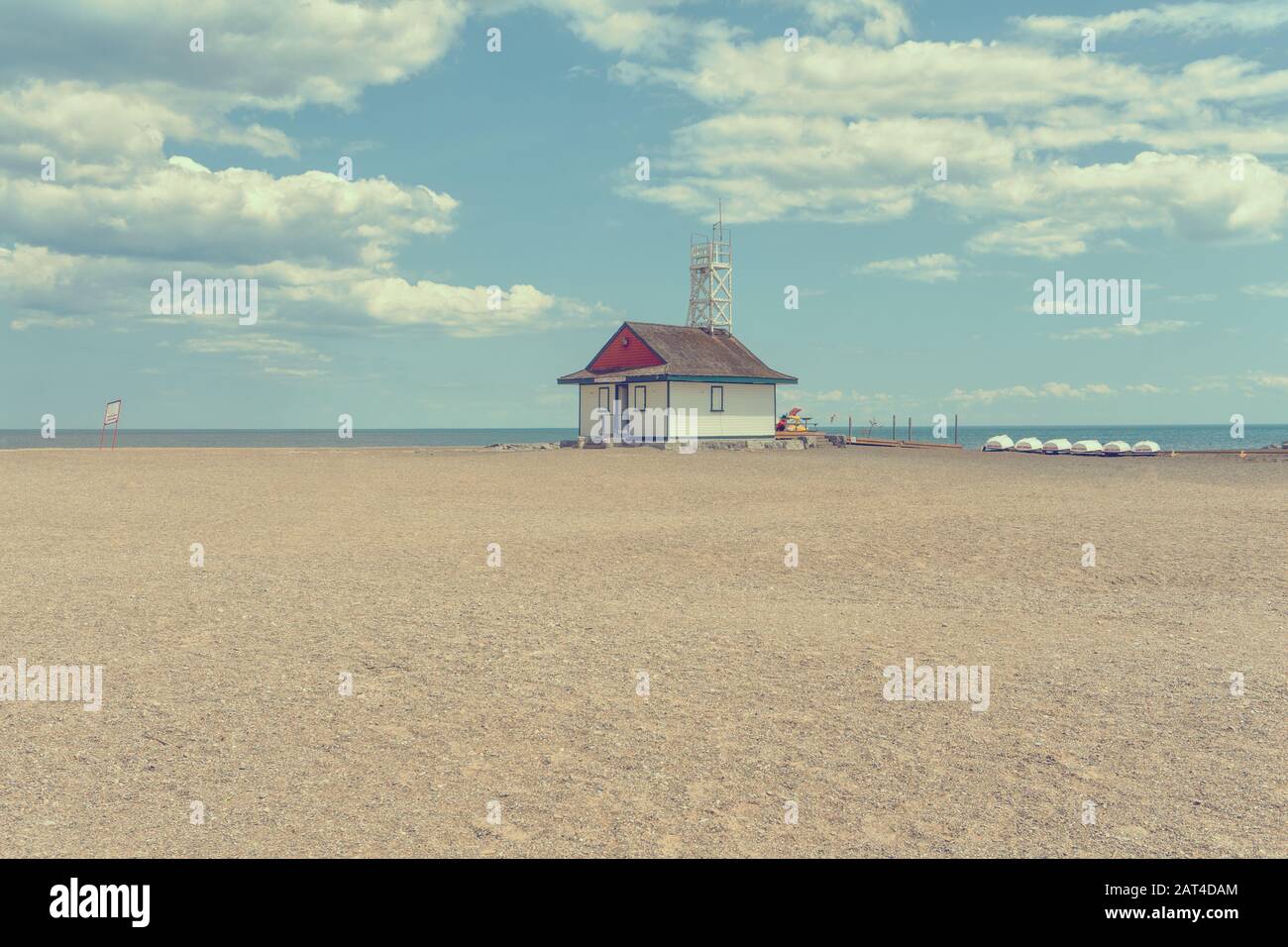 Canada Ontario Leuty Lifeguard Station A Toronto Kew-Balmy Beach Giugno 2019 Pastell Tone Foto Stock