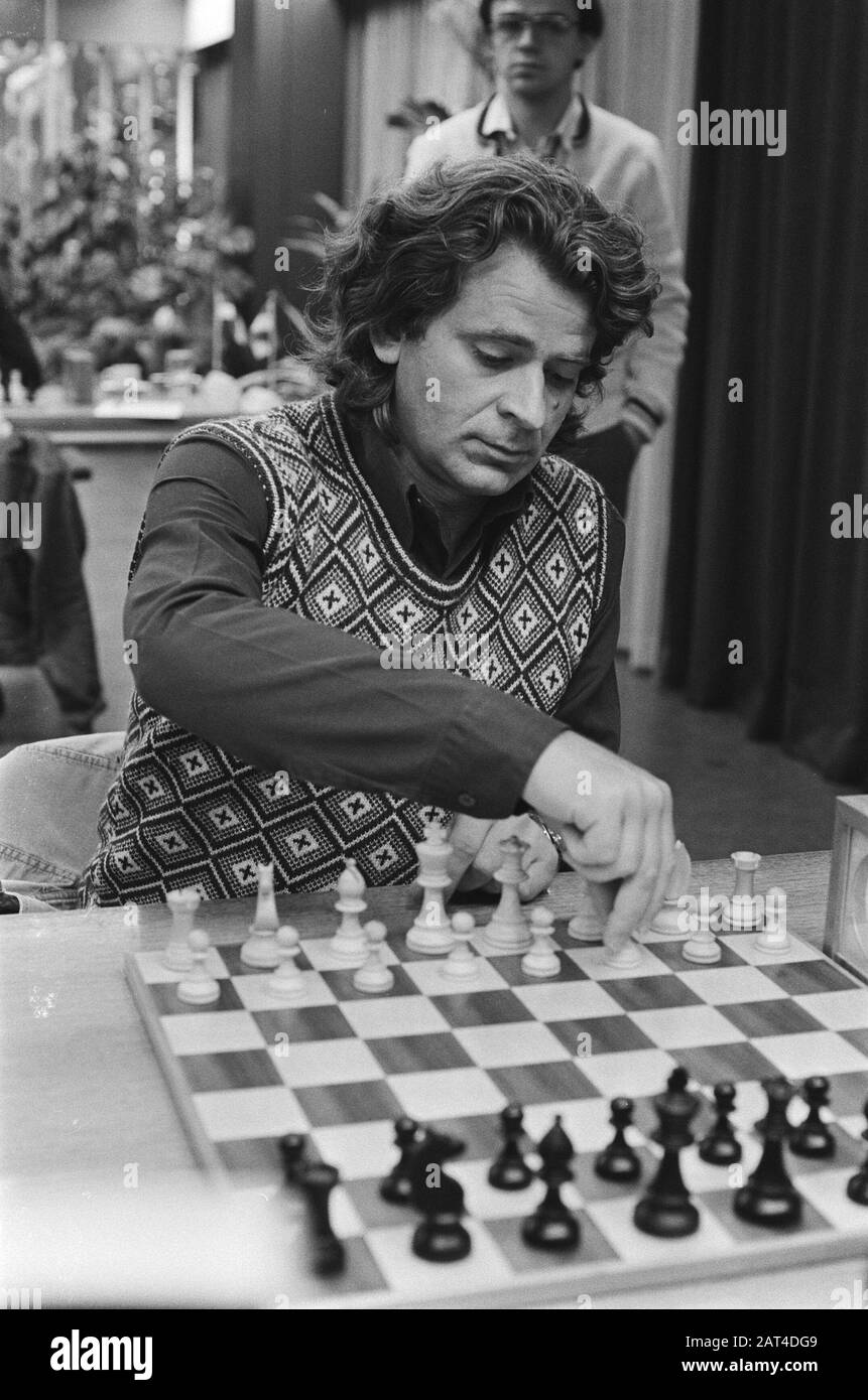Torneo di scacchi Interpolis 1st round; Boris Spasski Data: 1 settembre 1978 Parole Chiave: Ritratti, scacchi, sport Nome Della Persona: Spassky, Boris Foto Stock