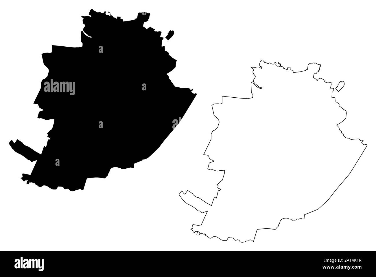 Torino Città (Repubblica Italiana, Italia, Piemonte) mappa vettore illustrazione, abbozzare mappa Città di Torino Illustrazione Vettoriale