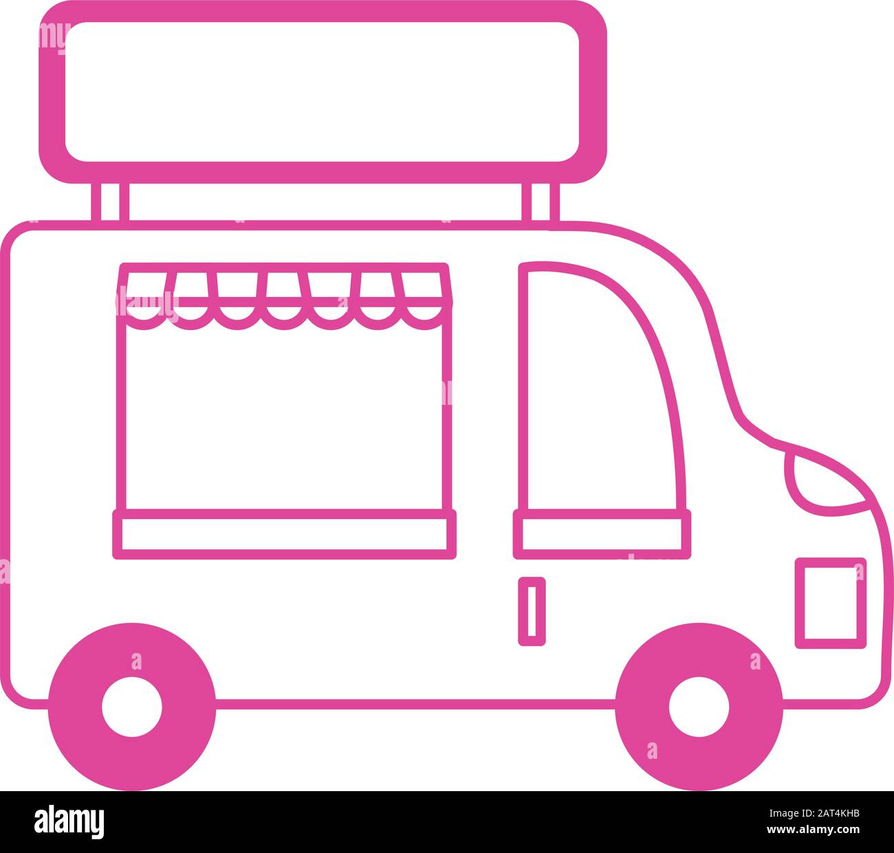 icona di un furgone isolato per lo shopping Illustrazione Vettoriale
