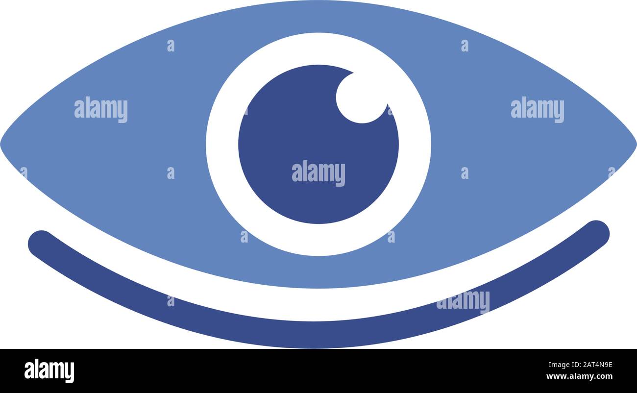 occhio umano organo isolato icona Illustrazione Vettoriale