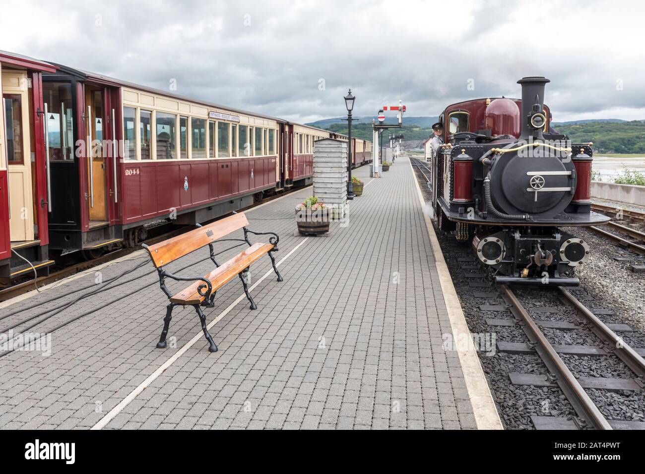 Ffestiniog E Welsh Highland Railway, Porthmadog, Galles, Regno Unito Foto Stock