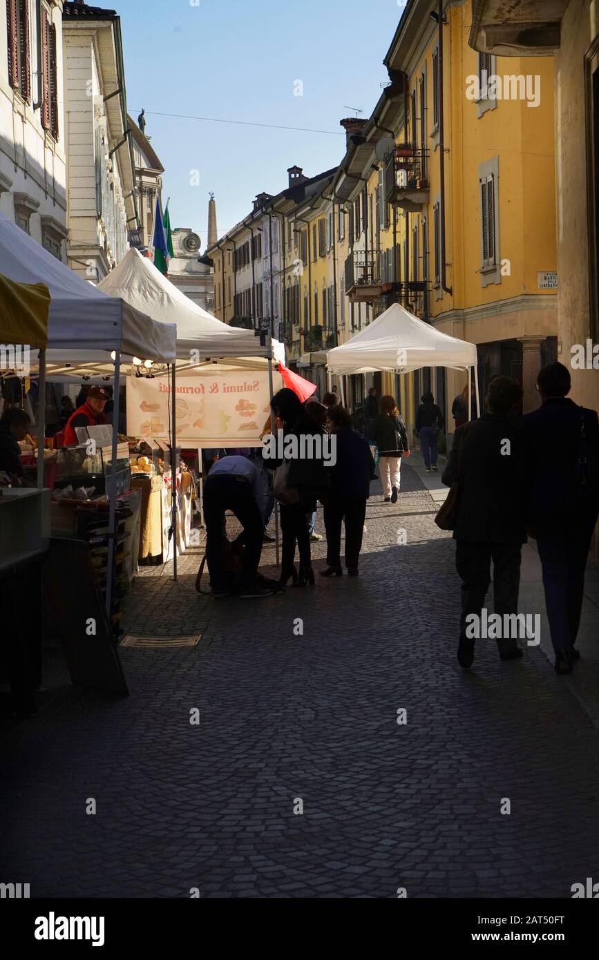 Centro storico, Vigevano, Lombardia, Italia, Europa Foto Stock