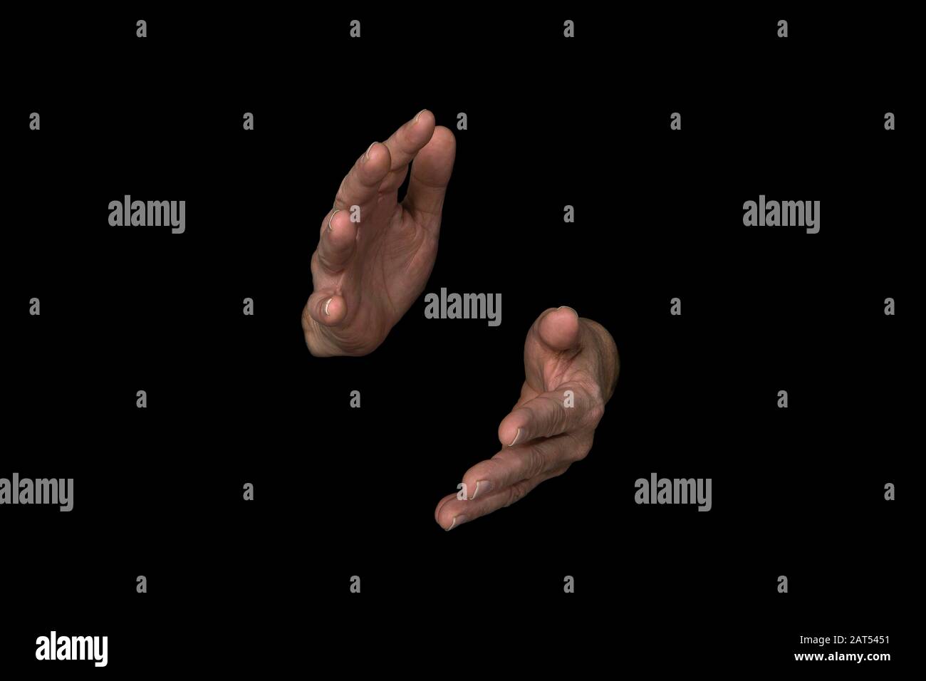 1 di 3 immagini che mostrano la sequenza per IL SEGNO di parola in lingua inglese segno su uno sfondo nero isolato Foto Stock