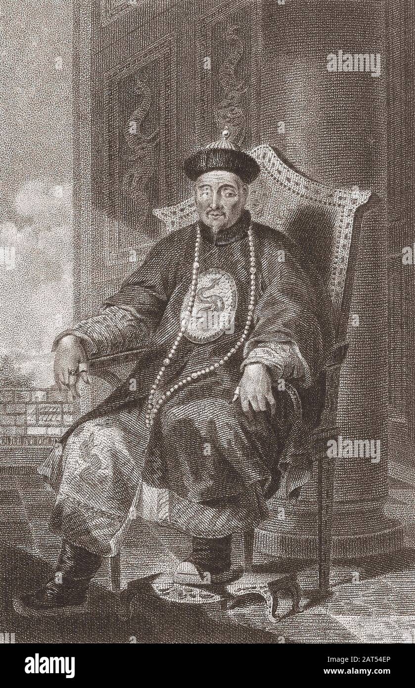 Tchien Lung, Imperatore Qianlong, 1711-1799. Sesto imperatore della dinastia Qing, Foto Stock