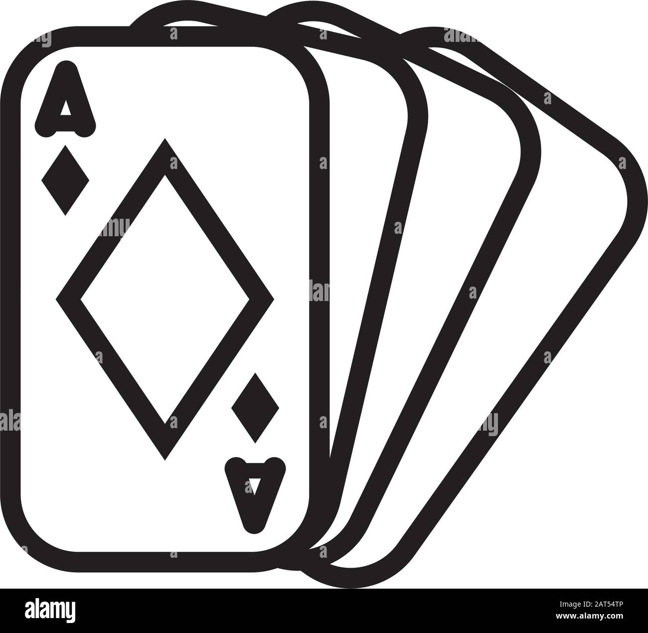 Casinò poker carte con diamanti Illustrazione Vettoriale