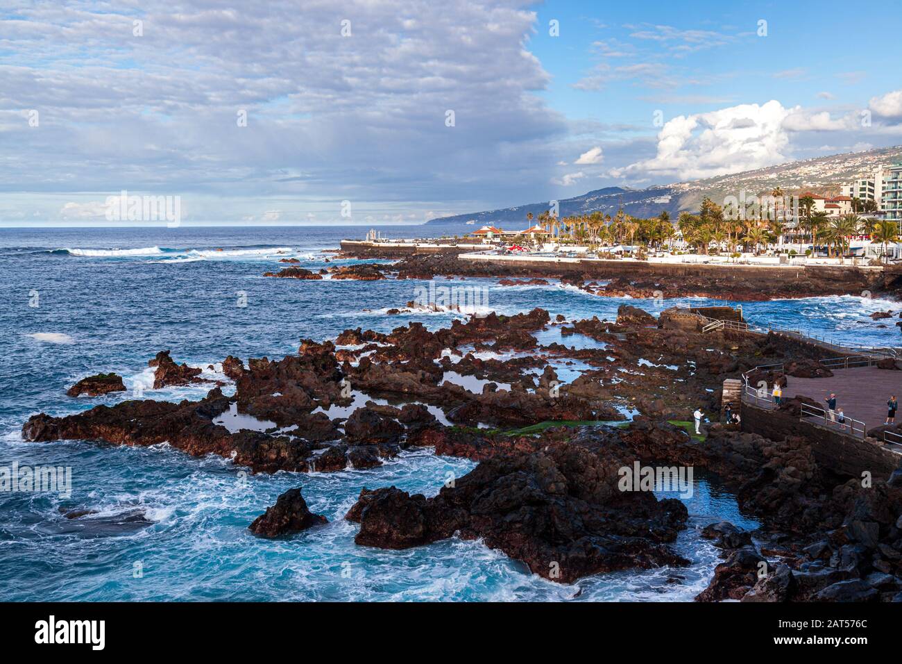 Garachico è un comune della costa settentrionale di Tenerife Foto Stock