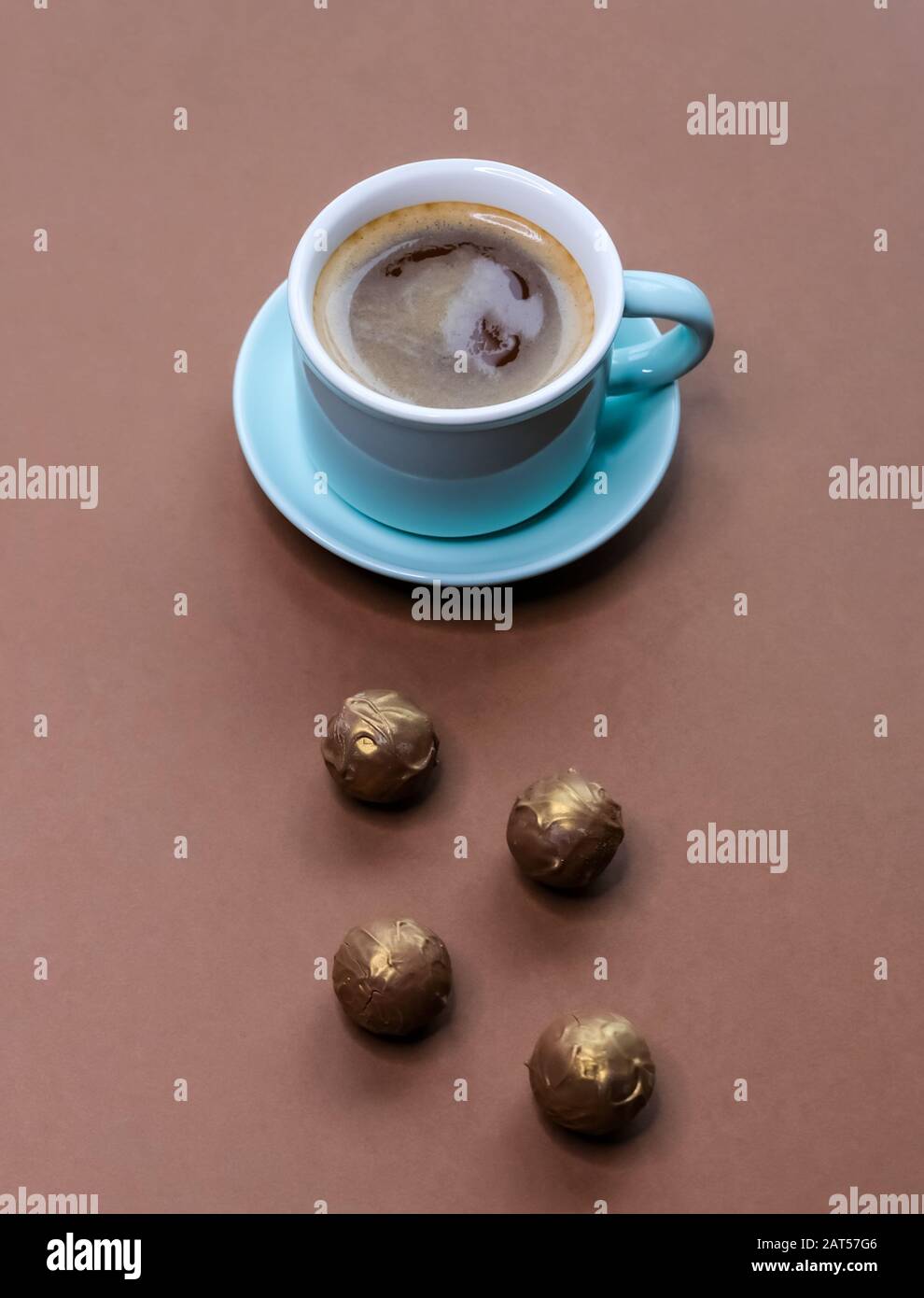 Caffè e cioccolato. Foto Stock