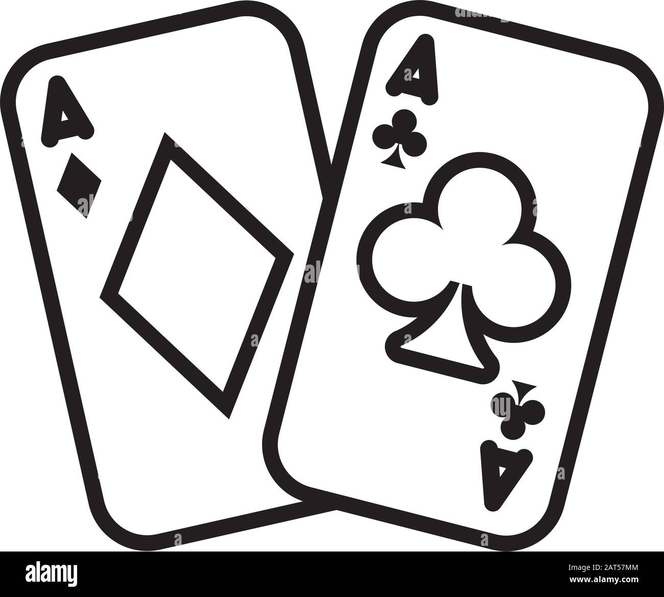 Casinò poker carte con diamanti Illustrazione Vettoriale