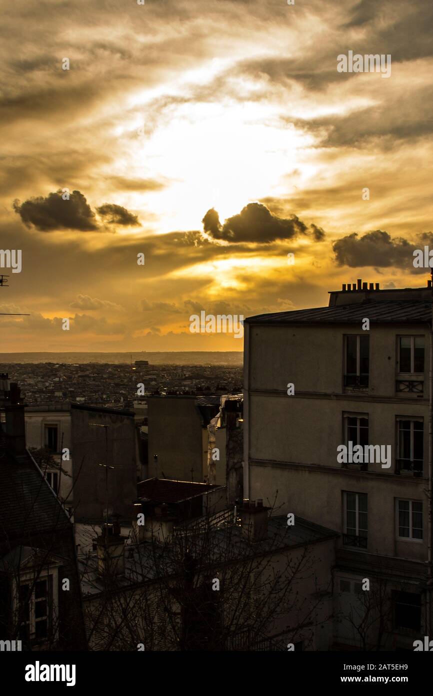 Vista Da Montmartre, Parigi, 9 Marzo 2013 Foto Stock