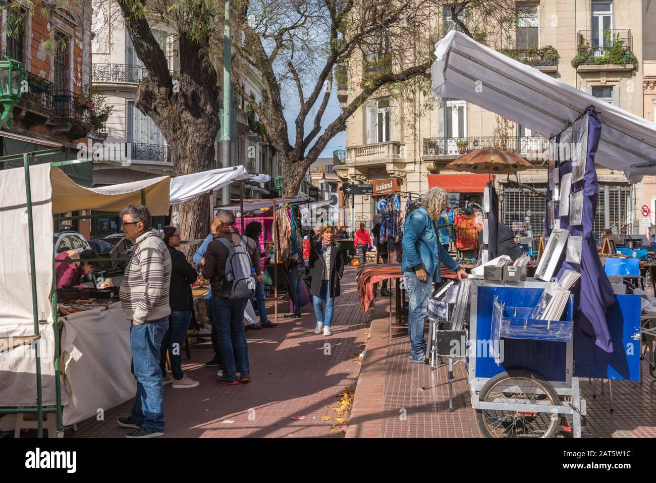 Weekend Fuga Mercato San Telmo, Buenos Aires, Argentina Foto Stock