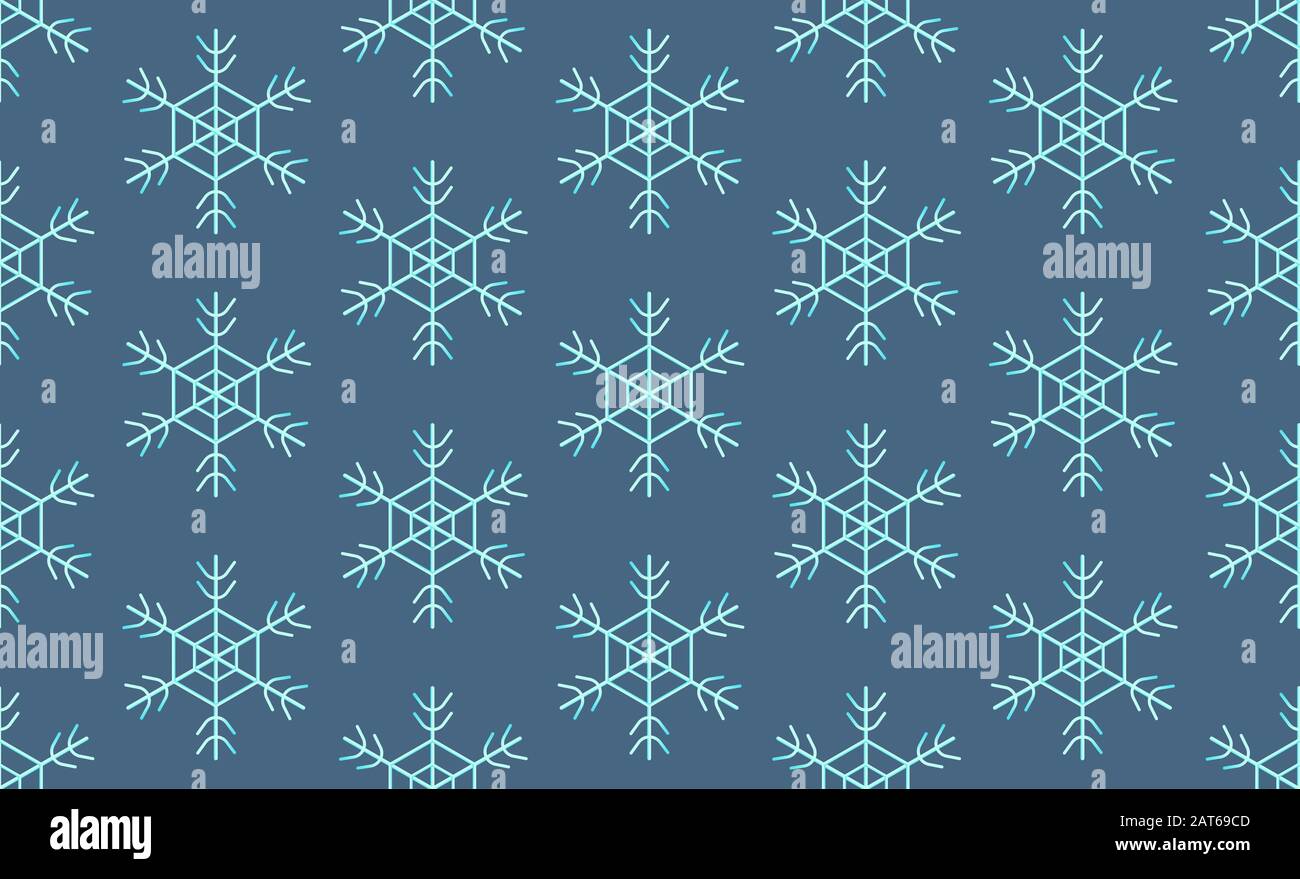 Fiocchi di neve inverno texture motivo blu grafica flakes su sfondo blu scuro Natale nuovo anno decorazione web, grafica ornamento Foto Stock
