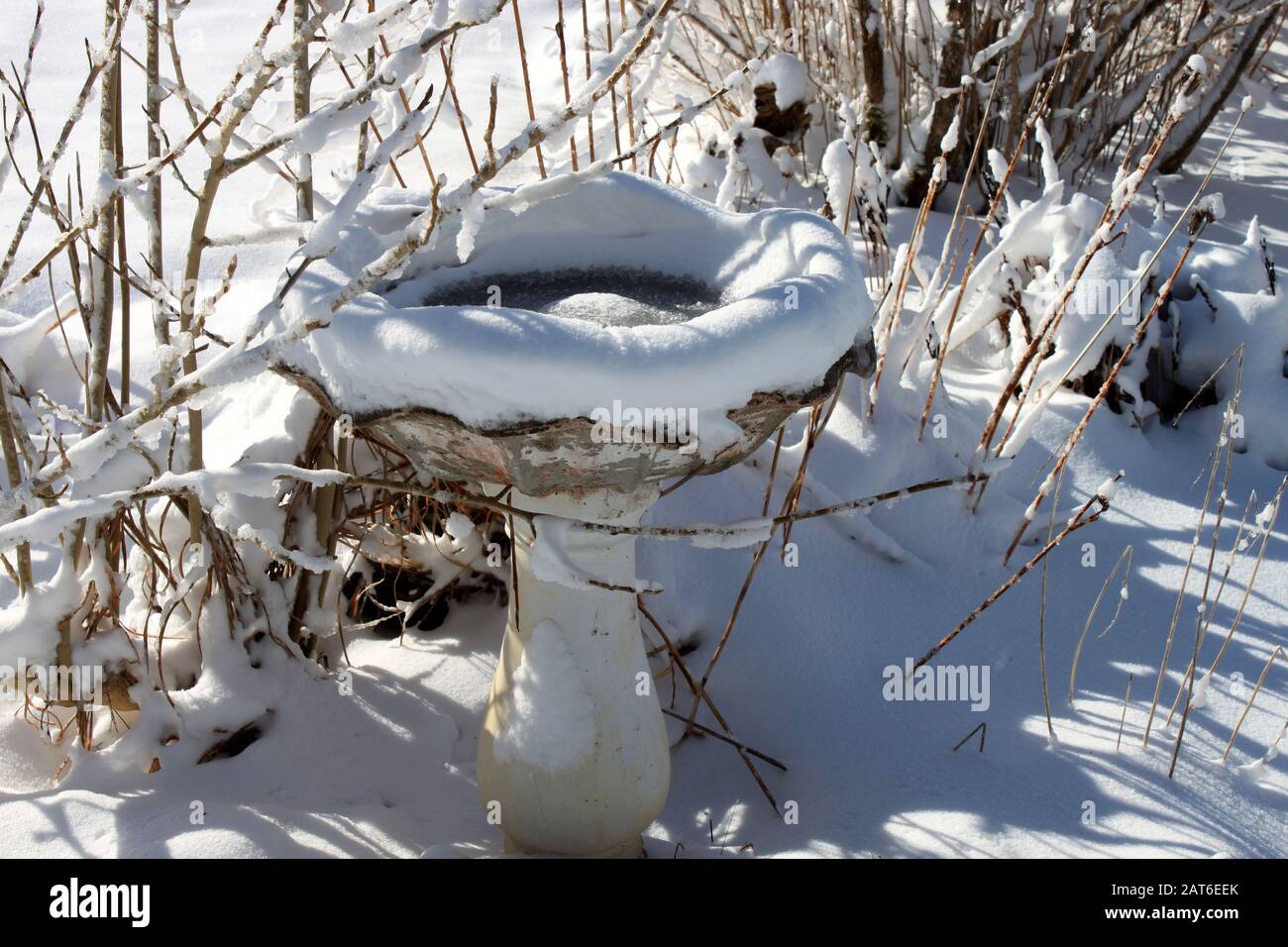 Scena di neve a East ChezzetCook Nova Scotia. Foto Stock