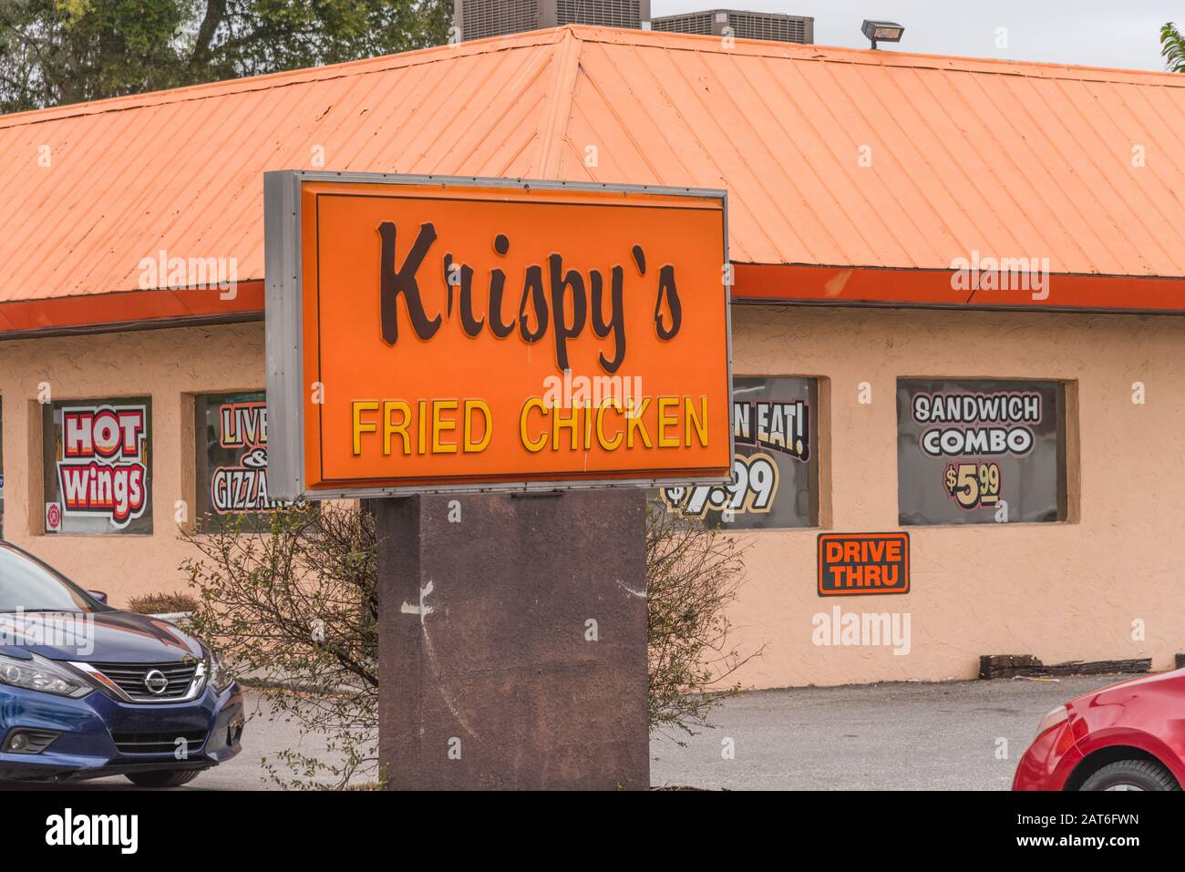 Krispy'S Fried Chicken Business Groveland, Florida Usa Foto Stock