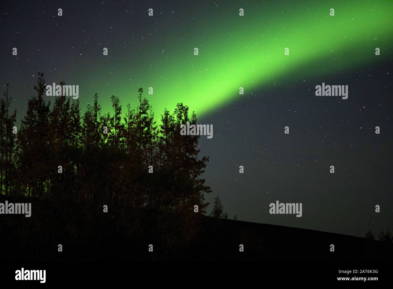 Aurora Boreale, Nel Nord Islanda Foto Stock