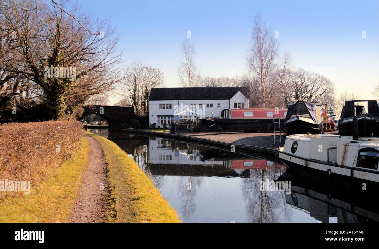 stratford canal warwickshire inghilterra uk - girato su film Foto Stock
