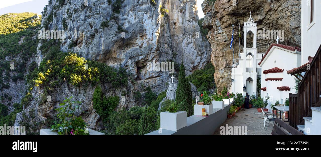 Il monastero di San Nicola di Syntza a Tsakonia, Peloponneso, Grecia. Foto Stock