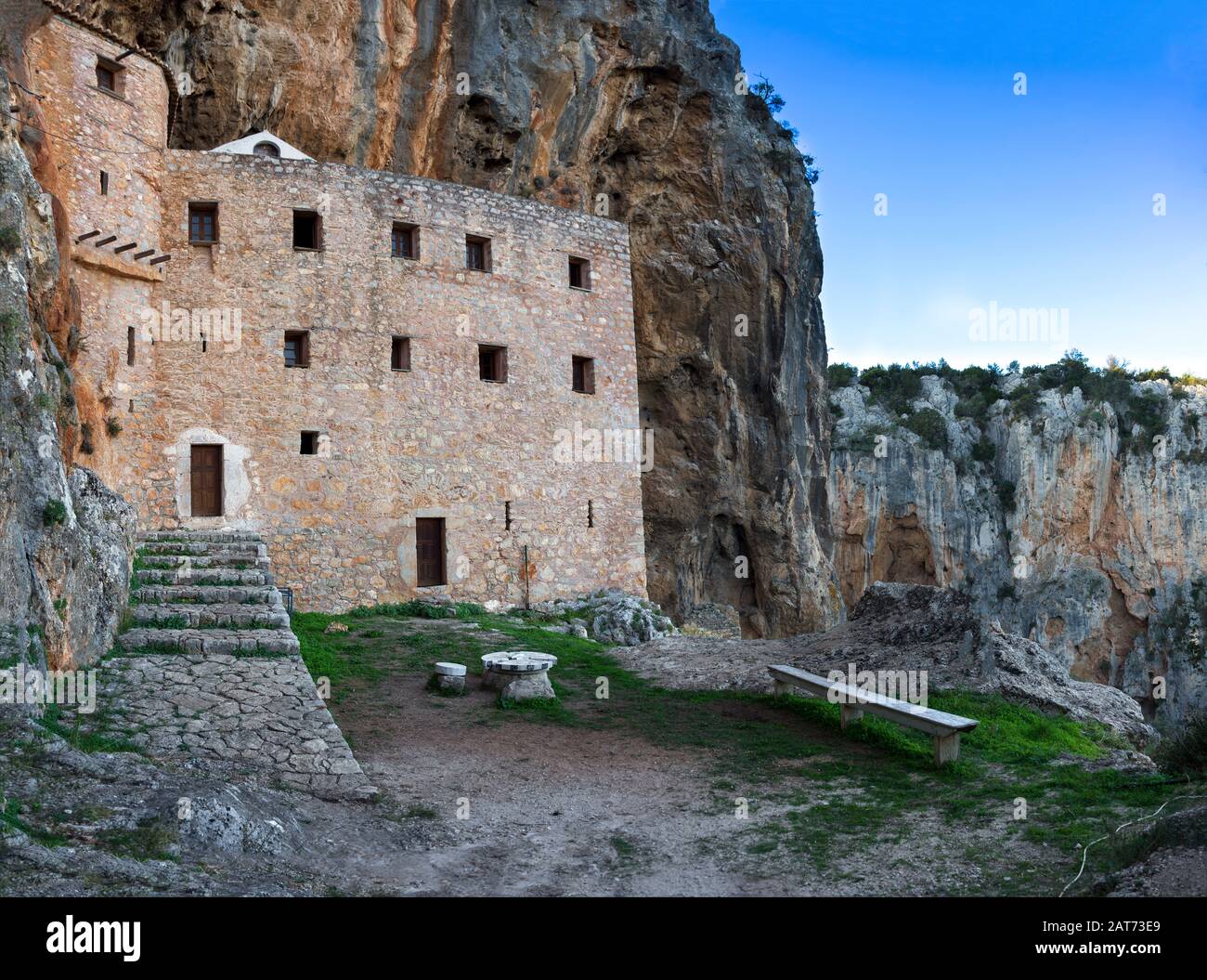 Il monastero di San Dimitrios Avgou ad Argolida, Peloponneso, Grecia. Foto Stock