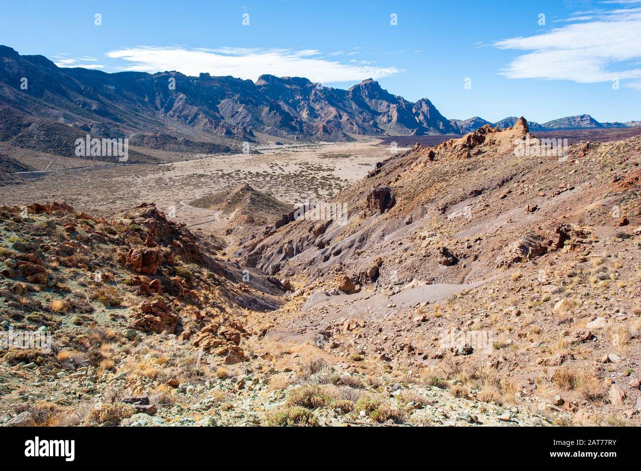Il parco nazionale del Teide, sull'isola delle Canarie, Tenerife, è la destinazione più popolare per i turisti. Foto Stock