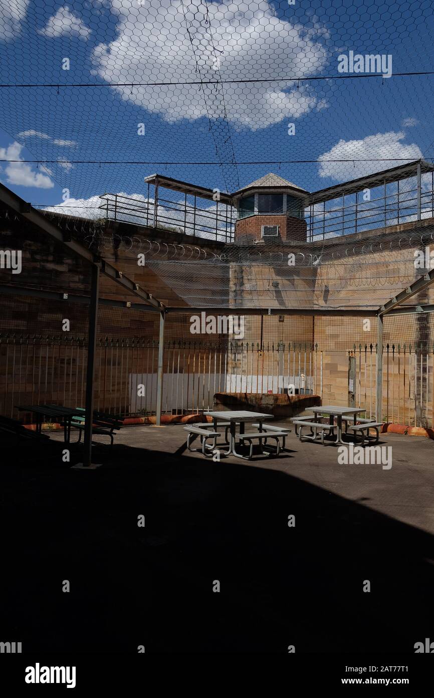 Guarda la torre a Parramatta Jail è un'ex prigione di media sicurezza patrimonio-elencati per i maschi all'angolo di o'Connell e Dunlop Street, North Parra Foto Stock