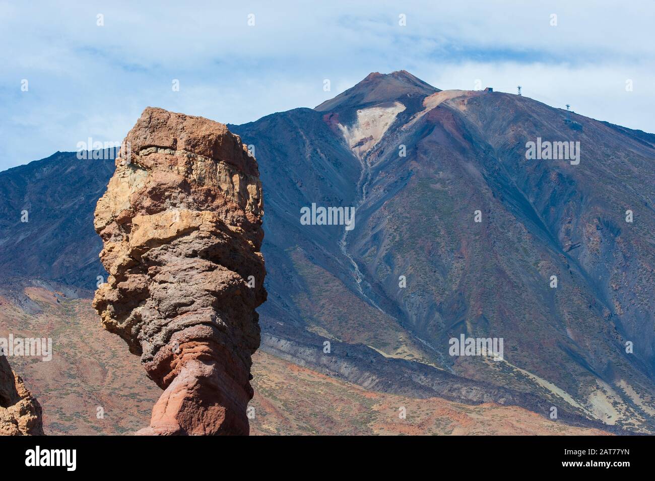 Il parco nazionale del Teide, sull'isola delle Canarie, Tenerife, è la destinazione più popolare per i turisti. Foto Stock