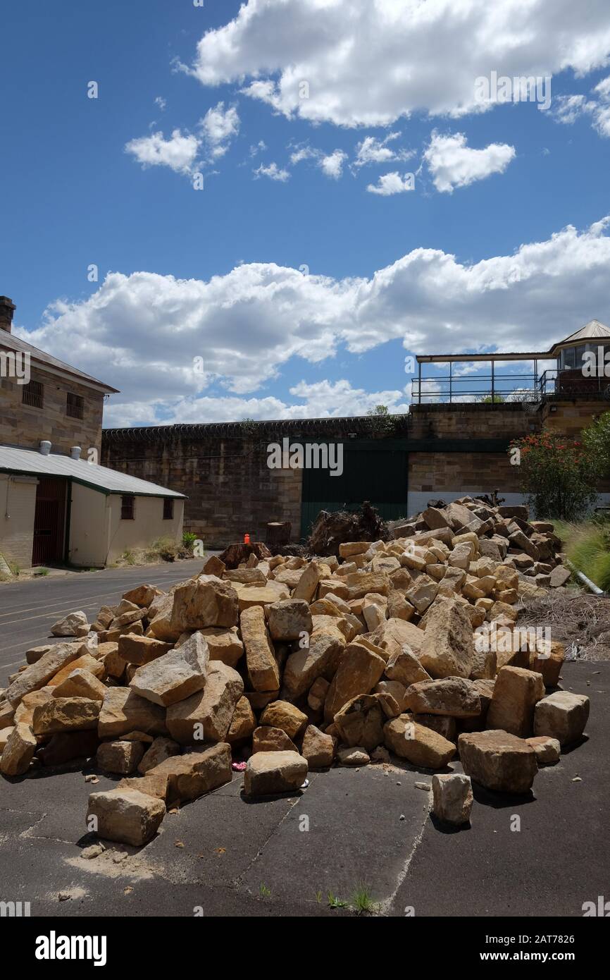 Broken Rocks a Parramatta Jail è un patrimonio storico ex media prigione di sicurezza per i maschi all'angolo di o'Connell e Dunlop Street, North Parr Foto Stock