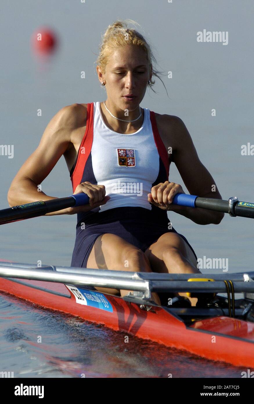 20040814 Giochi Olimpici Atene Grecia Regata Olimpica Photo Peter Spurrier Cze W1x Mirka Knapkova Email; Images@Intersport-Images.com Tel +44 7973 819 551 [Mandatory Credit Peter Spurrier/ Intersport Images] Foto Stock