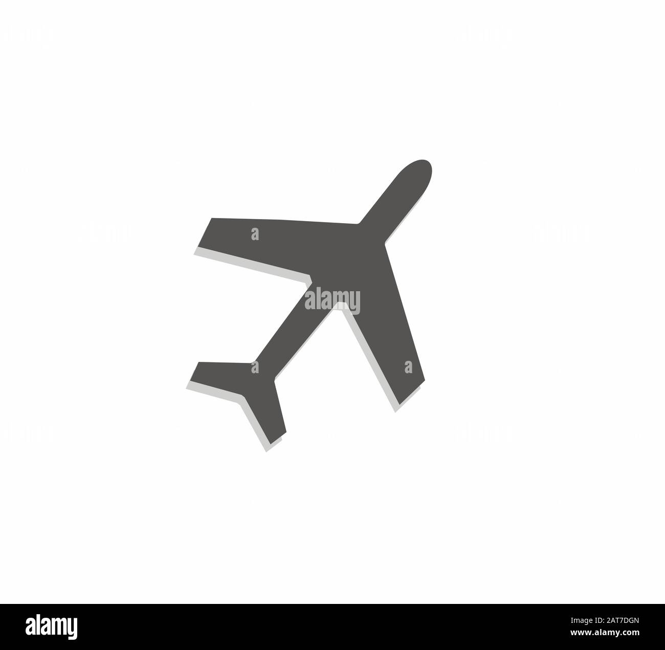 Pittogramma aereo. Icona aereo vettoriale Flat design - logo mockup per l'azienda. Trasporto aereo - aereo, trasporto aereo Illustrazione Vettoriale