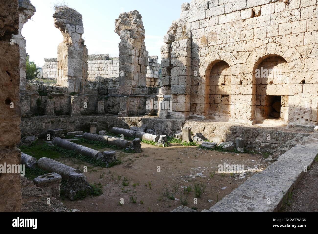 Bagni Romani a Perge, Turchia Foto Stock