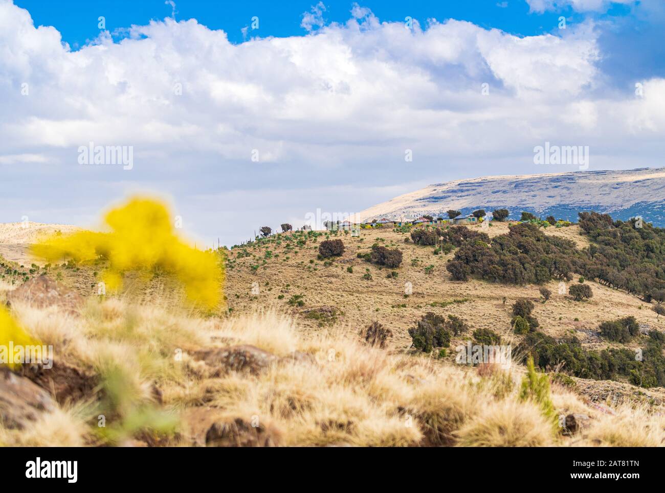 L'unico paesaggio montano del Parco Nazionale delle montagne Simien, Etiopia Foto Stock