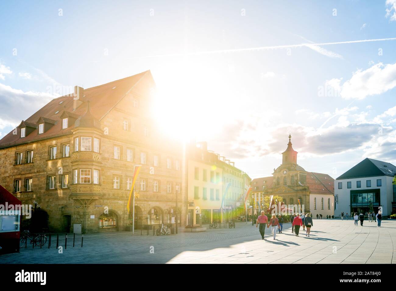 Città storica di Bayreuth, Baviera, Germania Foto Stock