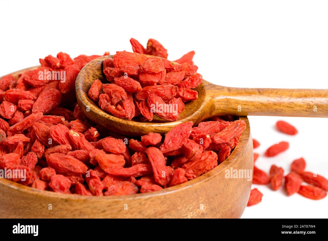 Goji essiccato, bacche di goji o wolfberry Foto Stock