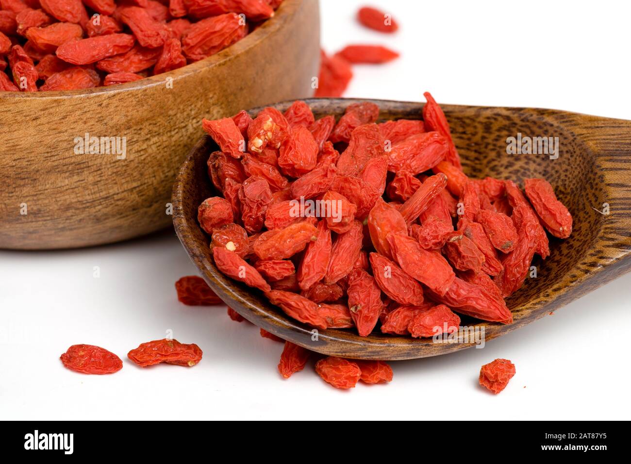 Goji essiccato, bacche di goji o wolfberry Foto Stock