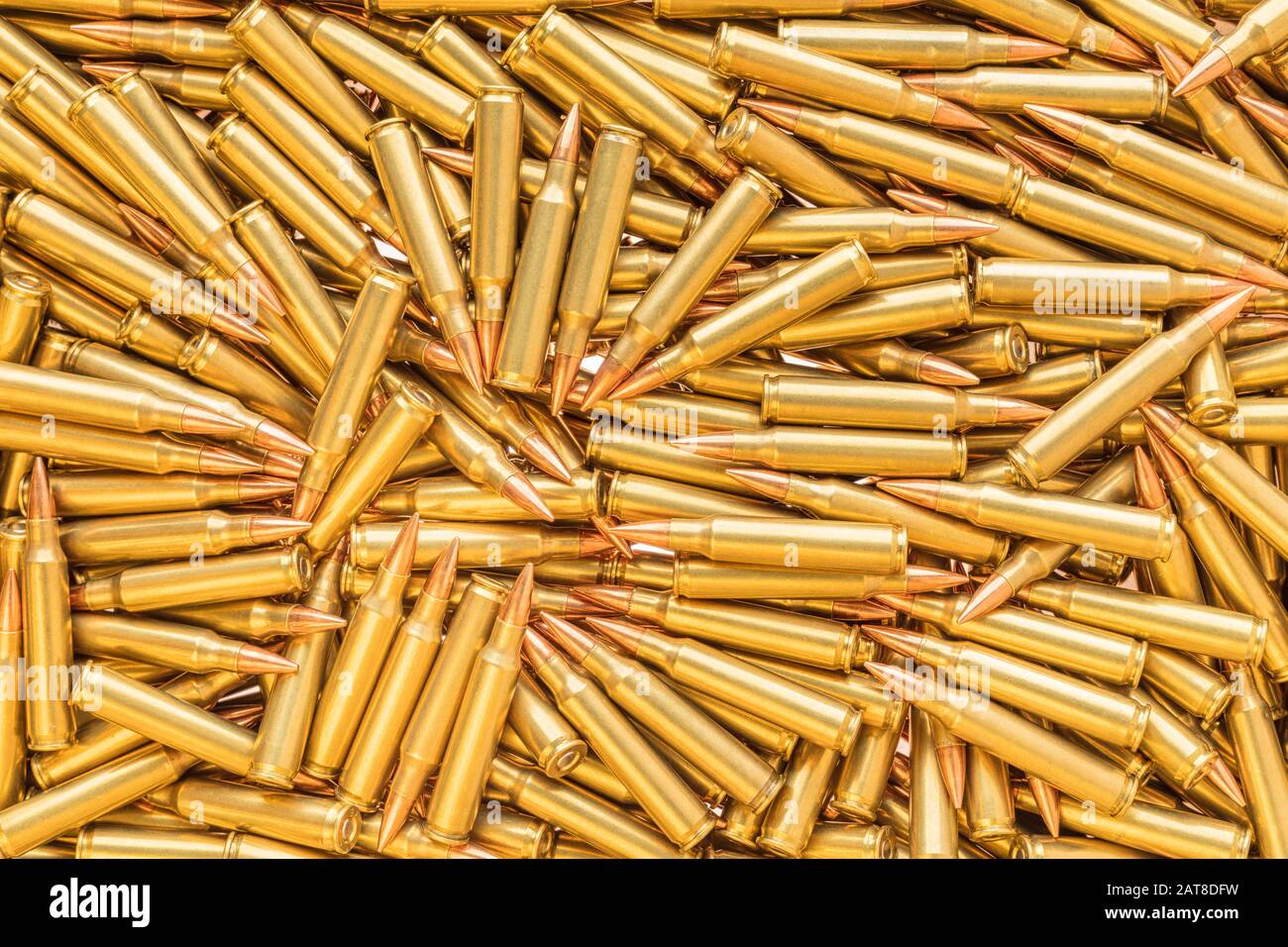 Ar15 Munizioni Rifle Bullets Sfondo Foto Stock