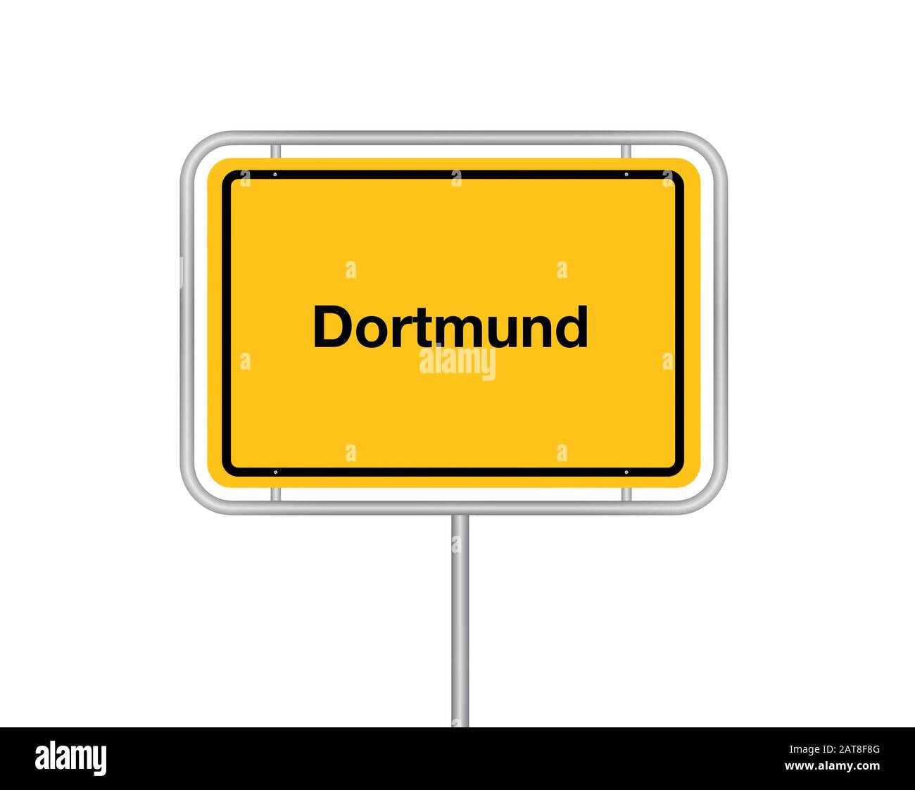 City Sign Dortmund, out, Germania, Nord Reno-Westfalia, zona della Ruhr, Dortmund Foto Stock