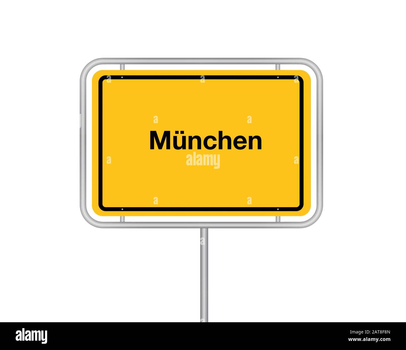 Città segno Muenchen, ritaglio, Germania, Baviera, Monaco di Baviera Foto Stock