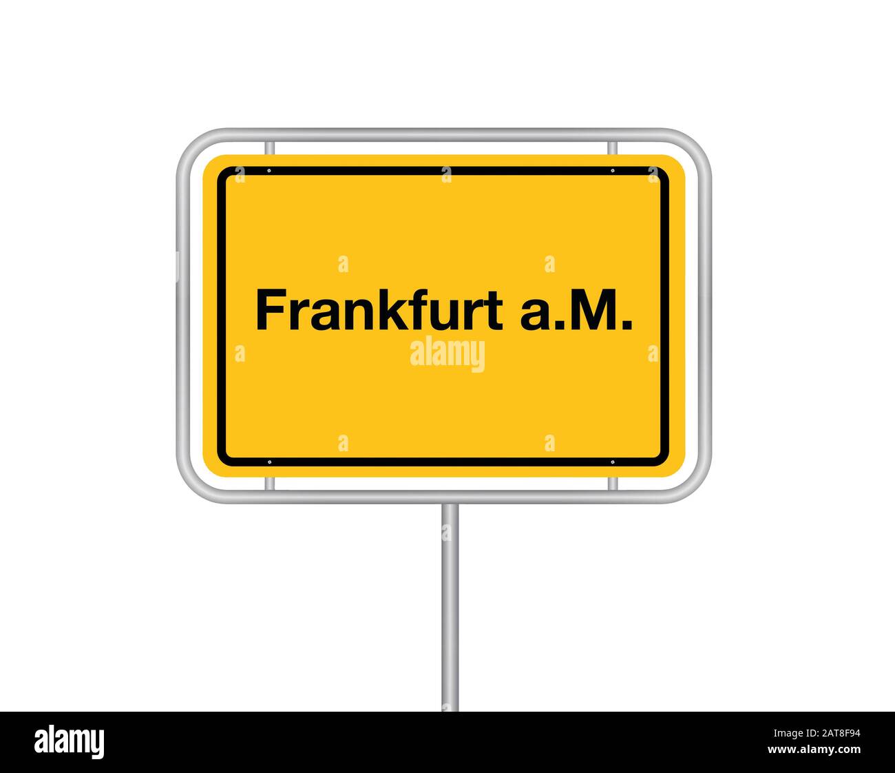 City Sign Frankfurt a.. M., ritaglio, Germania, Assia, Francoforte sul principale Foto Stock