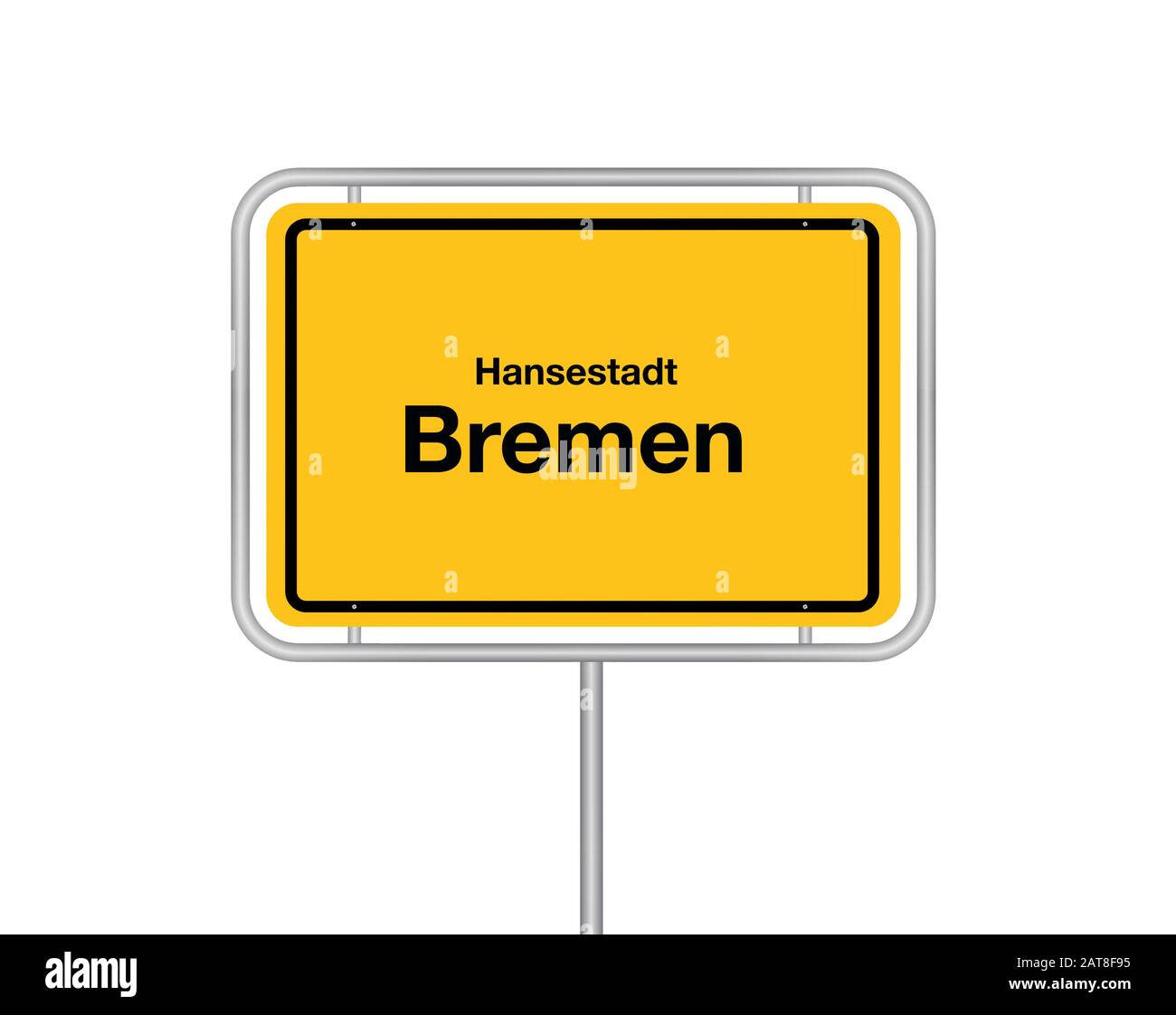 Città segno Brema, ritaglio, Germania, Brema Foto Stock