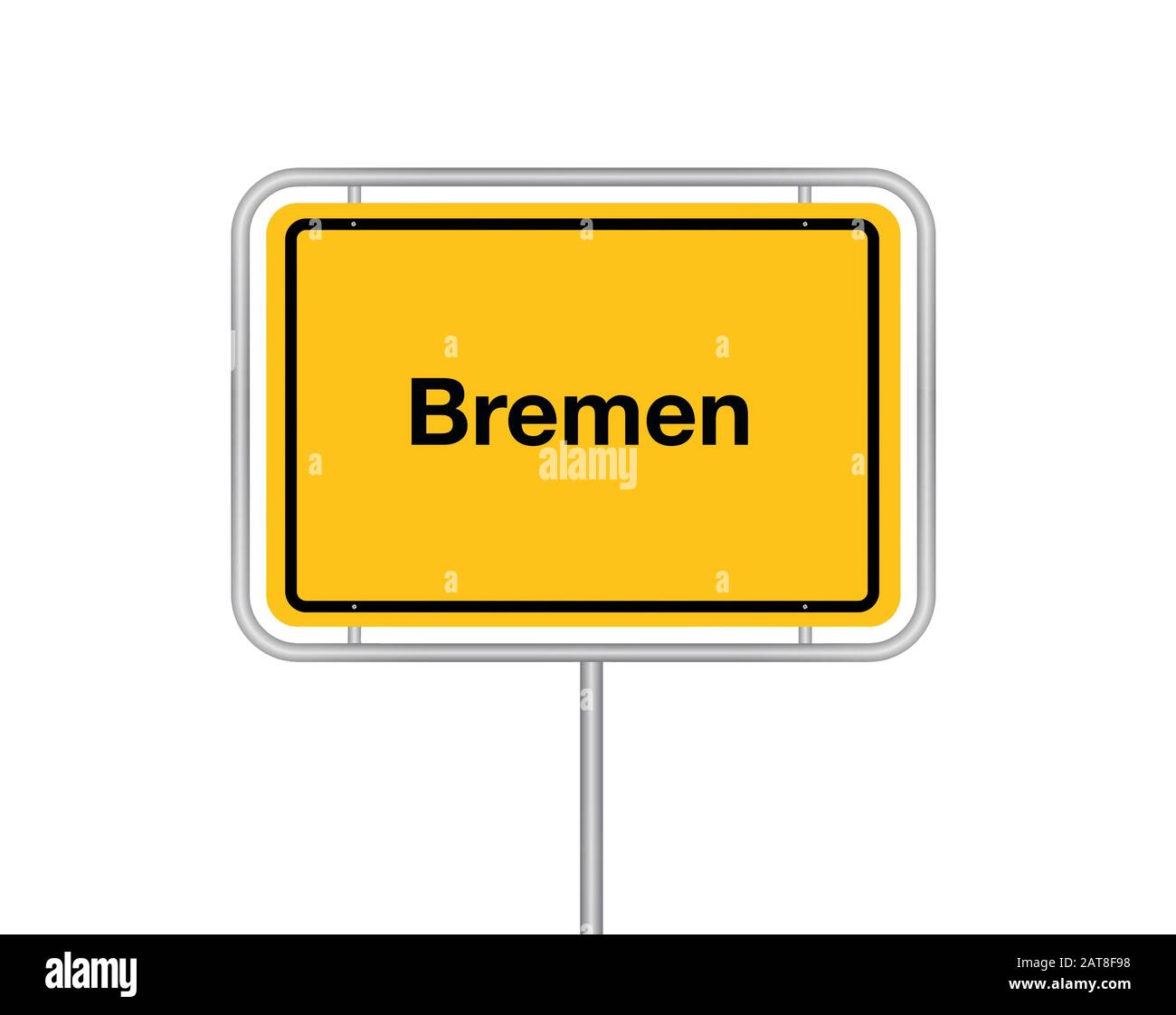 Città segno Brema, ritaglio, Germania, Brema Foto Stock