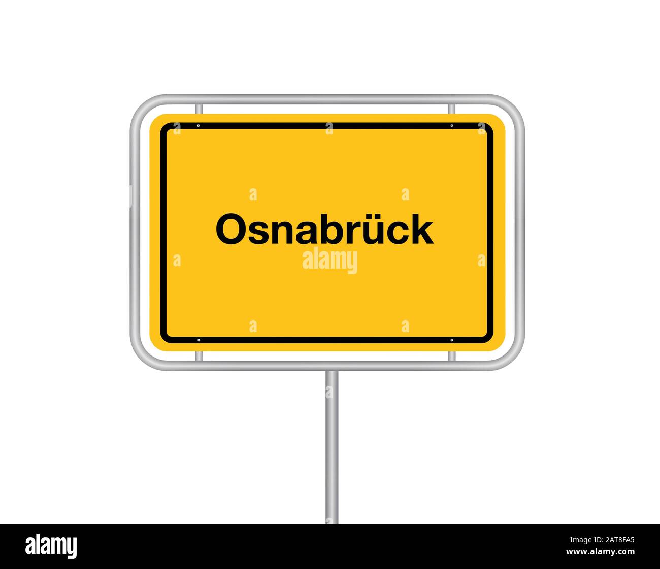 Città segno Osnabrueck, ritaglio, Germania, Bassa Sassonia, Osnabrueck Foto Stock