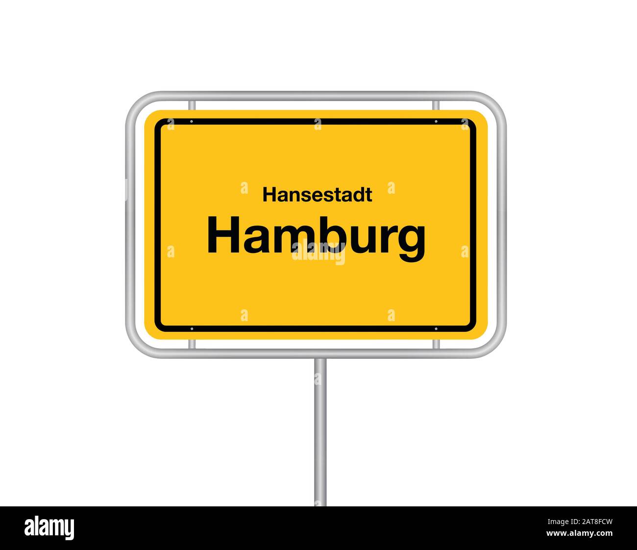 City sign Hamburg, out, Germania, Amburgo Foto Stock