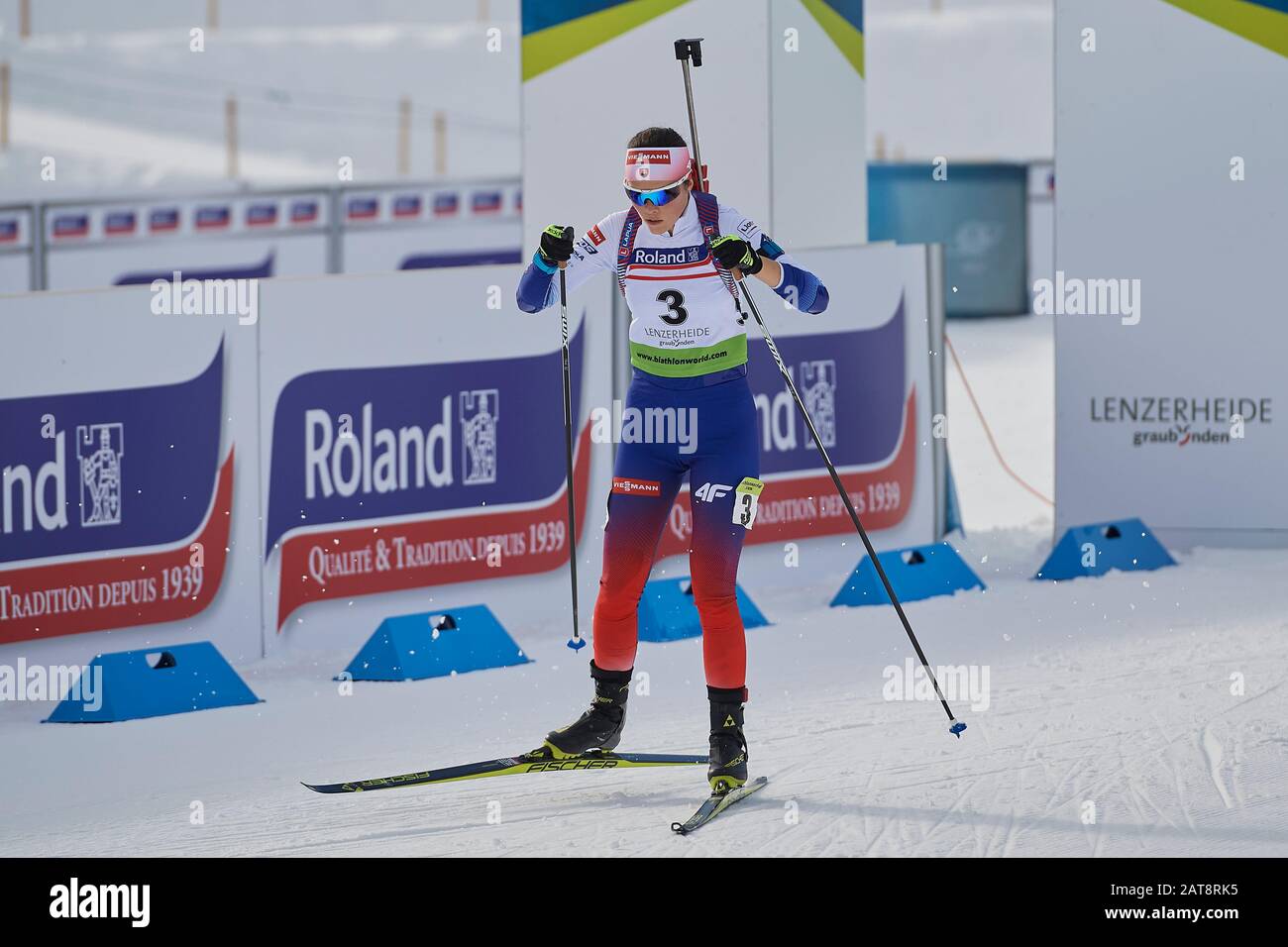 Lenzerheide, Schweiz, 31. Gennaio 2020. Kapustova Ema beim 6 km Sprint der Jugend Frauen an den Jugend- und Junioren-Weltmeisterschaften 2020 a Lenzer Foto Stock