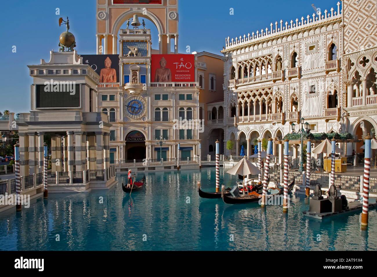 Gondola il Venetian, Las Vegas, Nevada, Stati Uniti Foto Stock