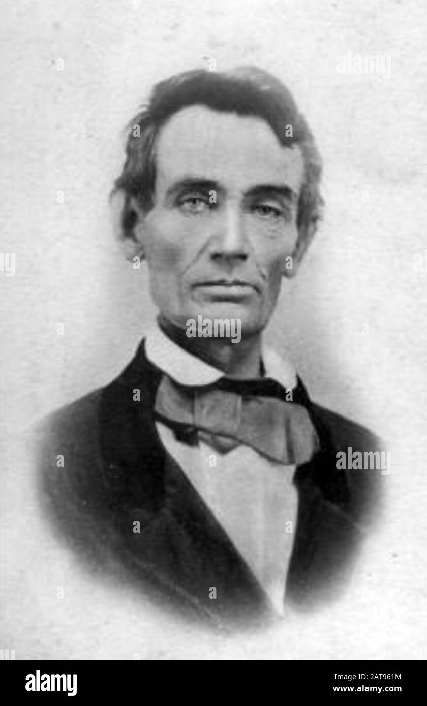 Abraham LINCOLN (1809-1865) statista americano circa 1850 Foto Stock