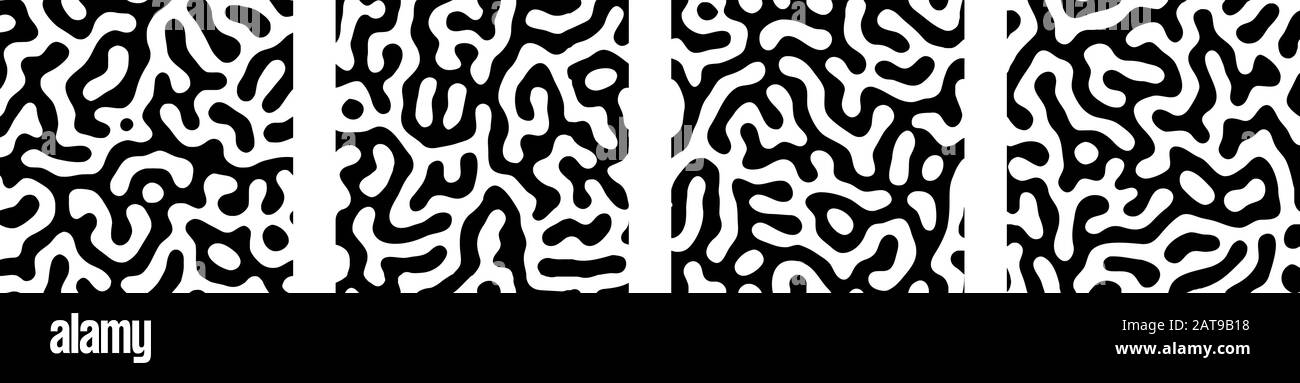 Vector Seamless Reaction Diffusion Set - modelli di Turing per biologia matematica Illustrazione Vettoriale