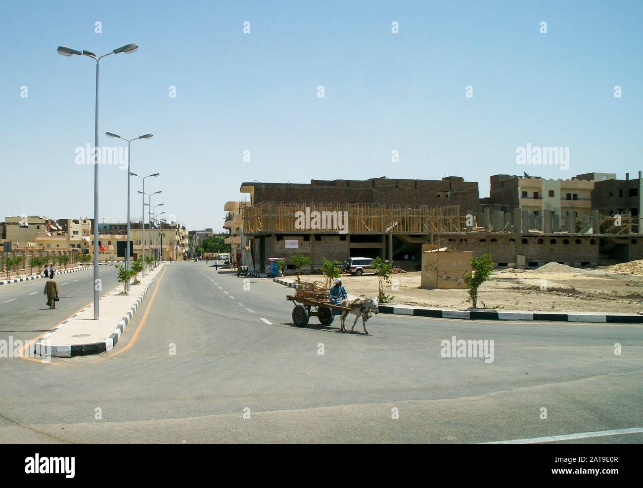 Luxor, Egitto, Africa. Vita quotidiana alla periferia di Luxor. Foto Stock