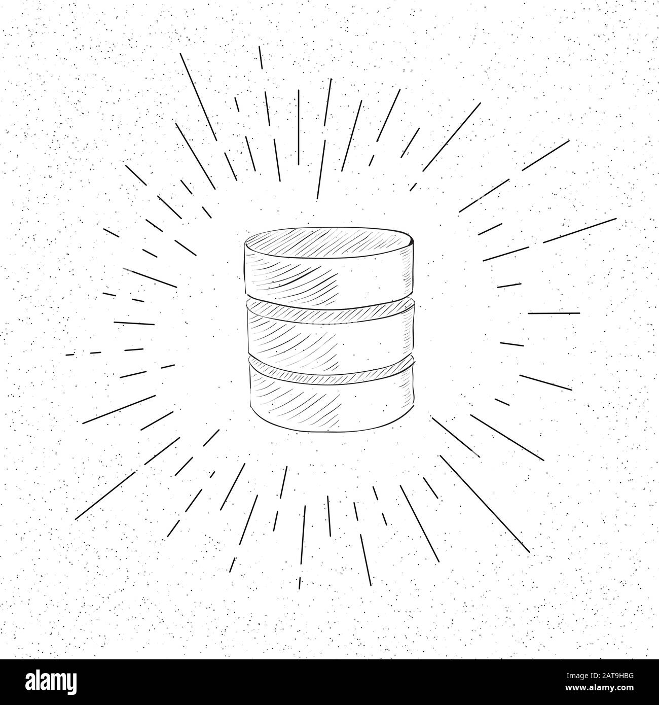 Simbolo di Big Data Server - concetto di icona del database - Illustrazione vettoriale Illustrazione Vettoriale